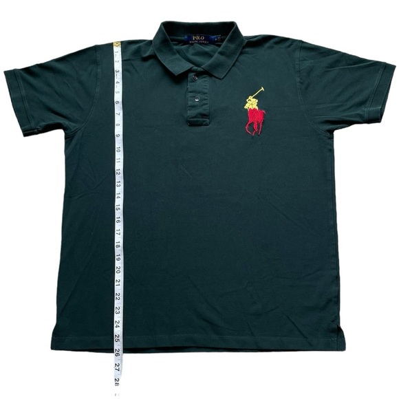 Green Ralph Lauren Polo Shirt (XL) - Picture 3 of 6